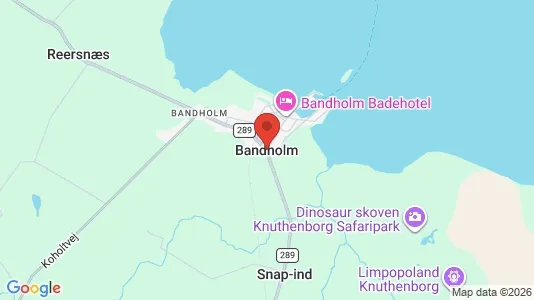 Huse til salg i Bandholm - kort over placeringen