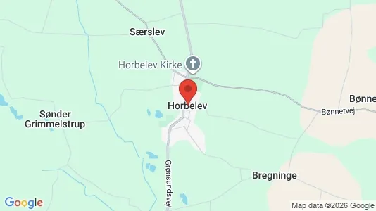 Huse til salg i Horbelev - kort over placeringen