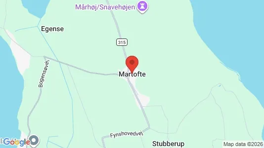 Huse til leje i Martofte - kort over placeringen