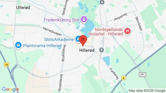 Huse til salg i Hillerød - kort over placeringen