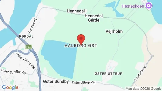 Lejligheder til salg i Aalborg Øst - kort over placeringen