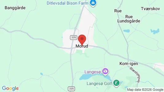 Huse til salg i Morud - kort over placeringen