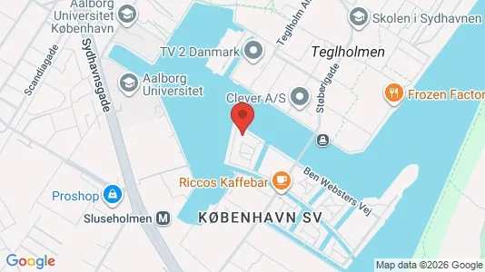 Lejligheder til salg i København SV - kort over placeringen