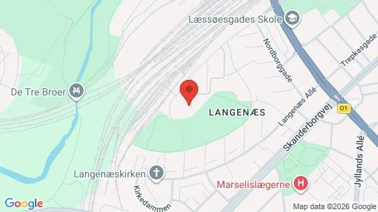 Andelsboliger til salg i Århus C - kort over placeringen