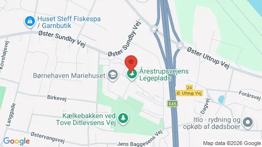 Lejligheder til salg i Aalborg Centrum - kort over placeringen