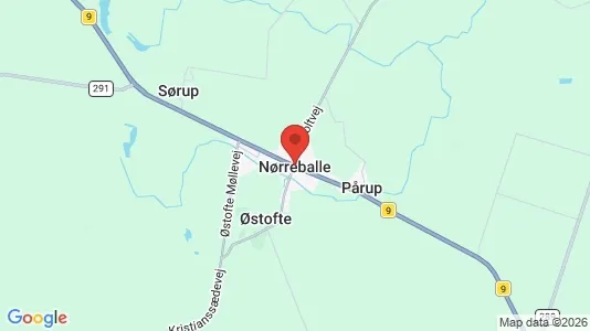 Huse til salg i Nørreballe - kort over placeringen