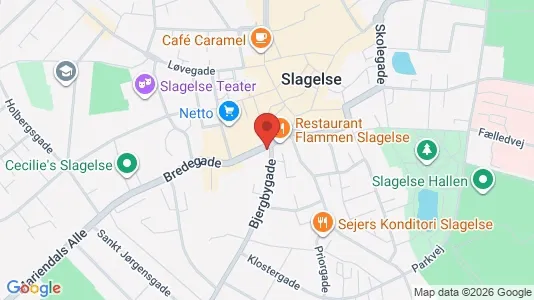 Lejligheder til leje i Slagelse - kort over placeringen