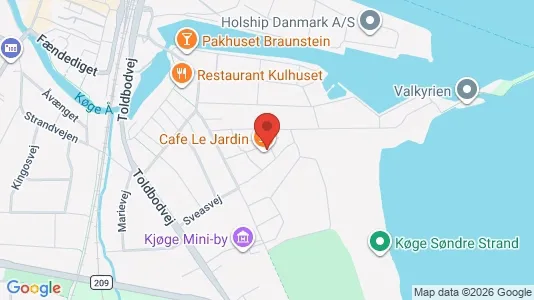 Lejligheder til salg i Køge - kort over placeringen