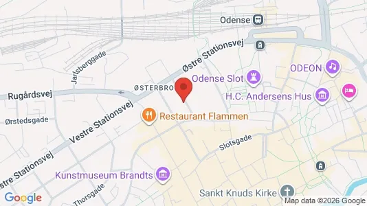 Lejligheder til leje i Odense C - kort over placeringen