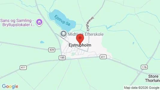 Sommerhuse til salg i Ejstrupholm - kort over placeringen