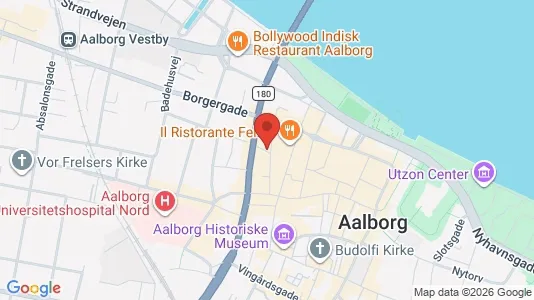 Lejligheder til salg i Aalborg Centrum - kort over placeringen