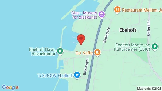 Lejligheder til salg i Ebeltoft - kort over placeringen