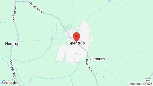 Huse til leje i Spentrup - kort over placeringen