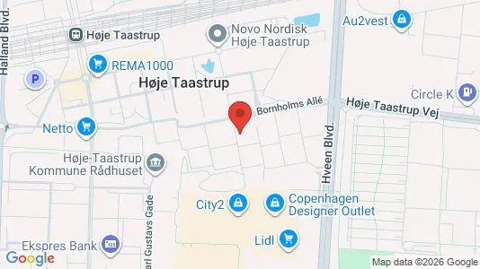 Lejligheder til leje i Taastrup - kort over placeringen
