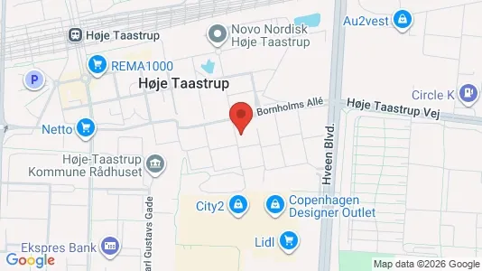 Lejligheder til leje i Taastrup - kort over placeringen