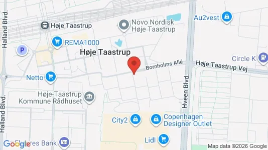 Lejligheder til leje i Taastrup - kort over placeringen