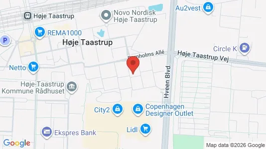 Lejligheder til leje i Taastrup - kort over placeringen