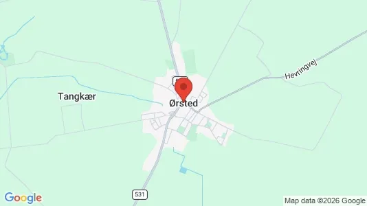Sommerhuse til salg i Ørsted - kort over placeringen