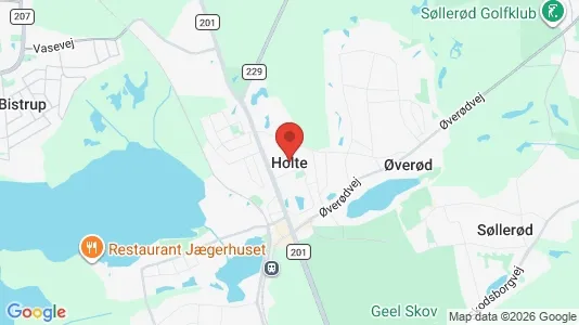 Lejligheder til salg i Holte - kort over placeringen