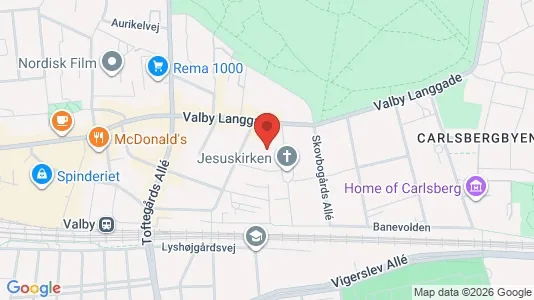Lejligheder til salg i Valby - kort over placeringen