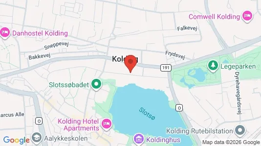 Lejligheder til salg i Kolding - kort over placeringen