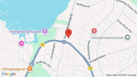 Lejligheder til salg i Roskilde - kort over placeringen