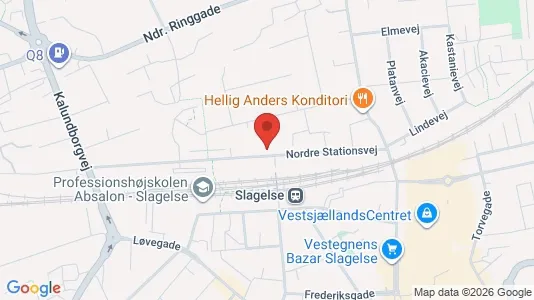 Lejligheder til salg i Slagelse - kort over placeringen