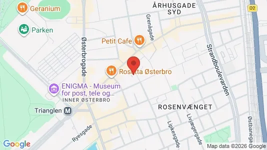 Lejligheder til salg i Østerbro - kort over placeringen