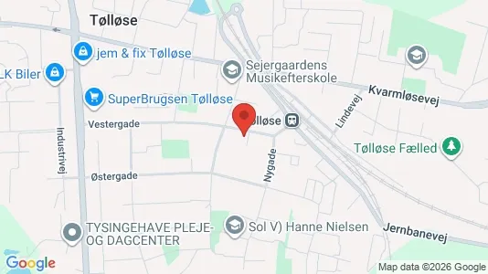 Lejligheder til leje i Tølløse - kort over placeringen