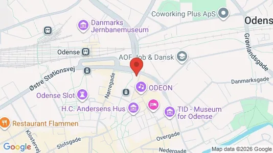 Lejligheder til salg i Odense C - kort over placeringen