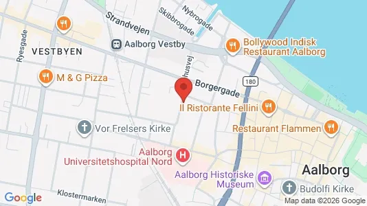 Lejligheder til leje i Aalborg Centrum - kort over placeringen