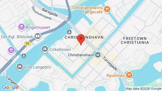 Lejligheder til salg i København K - kort over placeringen