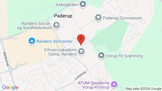 Lejligheder til leje i Randers SØ - kort over placeringen