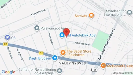 Lejligheder til leje i Valby - kort over placeringen