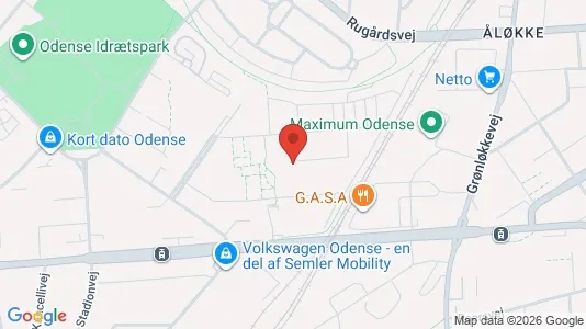 Lejligheder til leje i Odense V - kort over placeringen