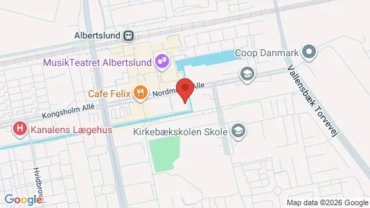 Lejligheder til leje i Albertslund - kort over placeringen