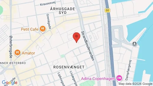 Lejligheder til salg i Østerbro - kort over placeringen