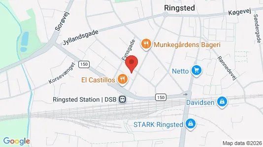 Lejligheder til salg i Ringsted - kort over placeringen