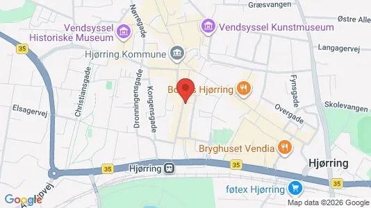 Lejligheder til leje i Hjørring - kort over placeringen