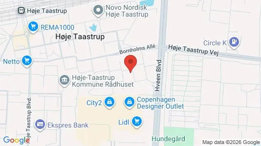 Lejligheder til leje i Taastrup - kort over placeringen