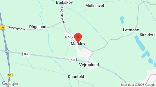 Huse til salg i Marslev - kort over placeringen