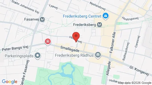 Lejligheder til salg i Frederiksberg - kort over placeringen