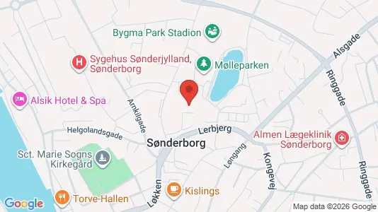 Lejligheder til salg i Sønderborg - kort over placeringen