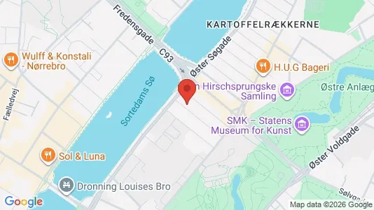 Lejligheder til salg i København K - kort over placeringen