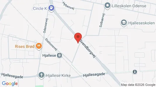 Lejligheder til leje i Odense S - kort over placeringen