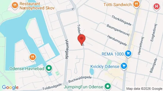 Lejligheder til leje i Odense C - kort over placeringen