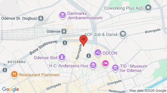 Lejligheder til leje i Odense C - kort over placeringen