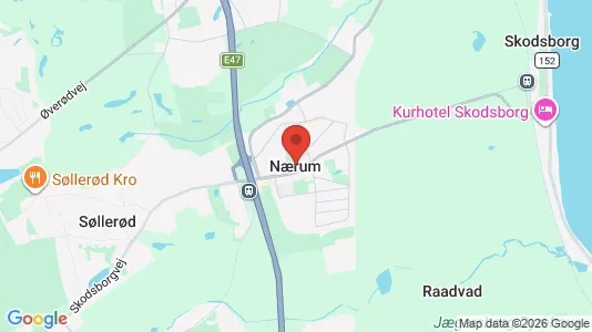 Rækkehuse til salg i Nærum - kort over placeringen