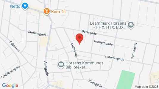 Lejligheder til leje i Horsens - kort over placeringen