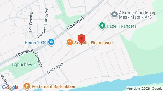Lejligheder til leje i Randers NØ - kort over placeringen